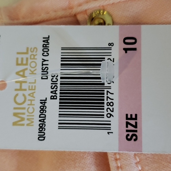 Michael Michael Kors Izzy Skinny Ankle Cropped Jeans Pant Dusty Coral Designer - Picture 3 of 14